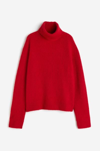 Rib-knit polo-neck jumper | H&M (UK, MY, IN, SG, PH, TW, HK)