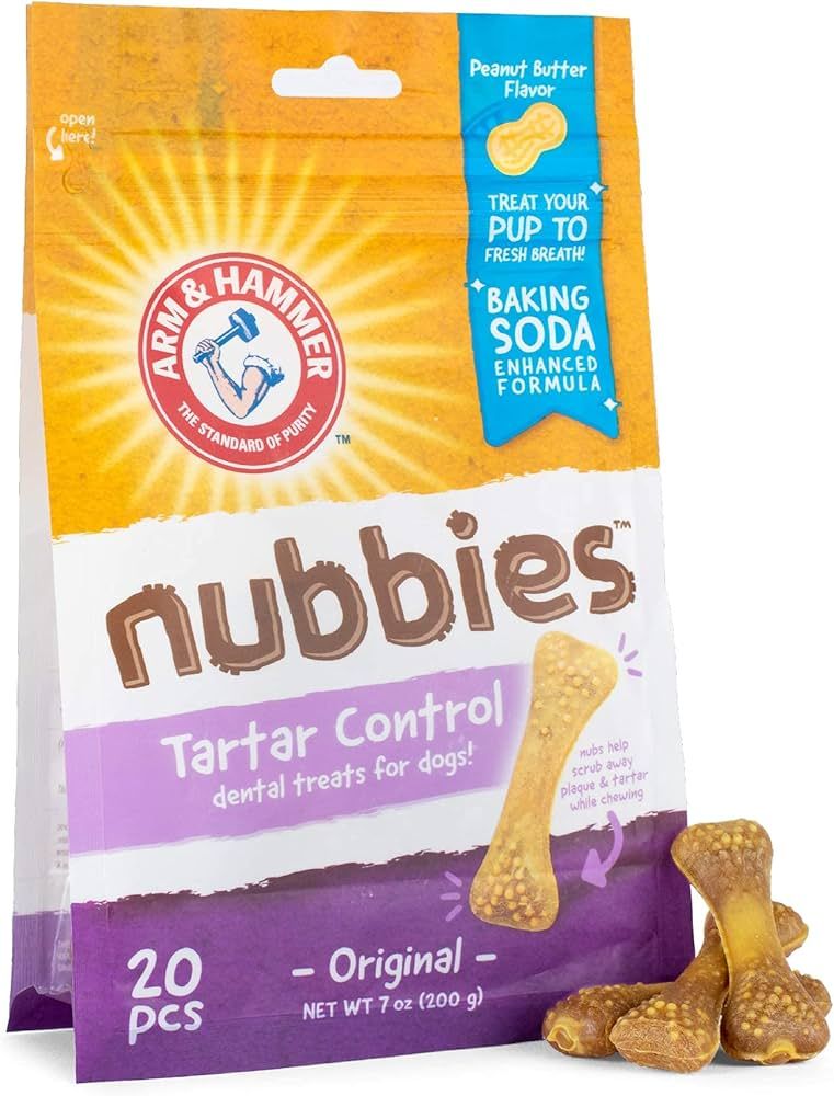 Arm & Hammer for Pets Nubbies Dental Treats for Dogs | Dental Chews Fight Bad Breath, Plaque & Ta... | Amazon (US)