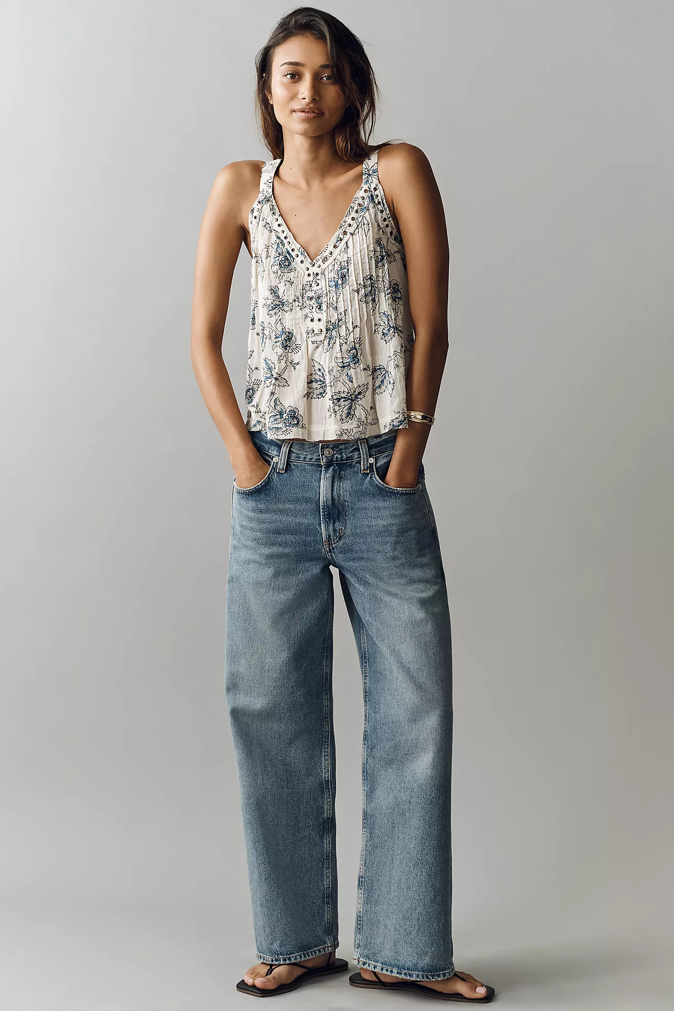 Trina Pintuck Sleeveless Swing Top | Anthropologie (US)
