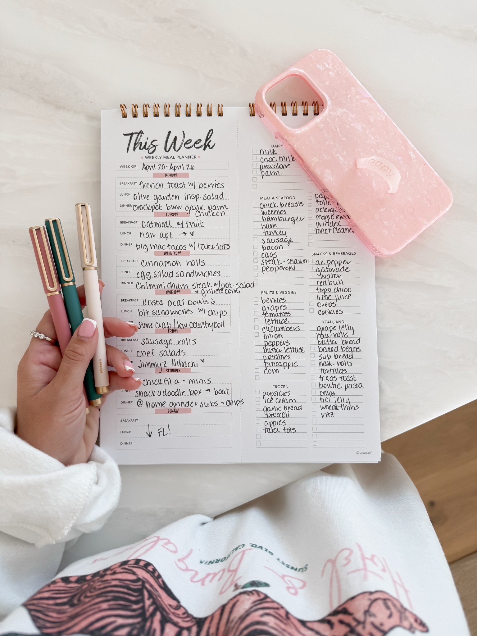 Weekly meal planning. These are the best pens ever.  Use code WhitneyRife10 to save on Loopy! 

#LTKmomlife #LTKMothersDay #LTKdayinmylife