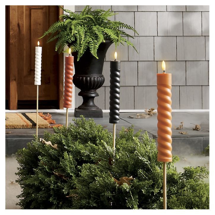 Halloween Solar Candle Stakes, Set of Four | Grandin Road | Grandin Road