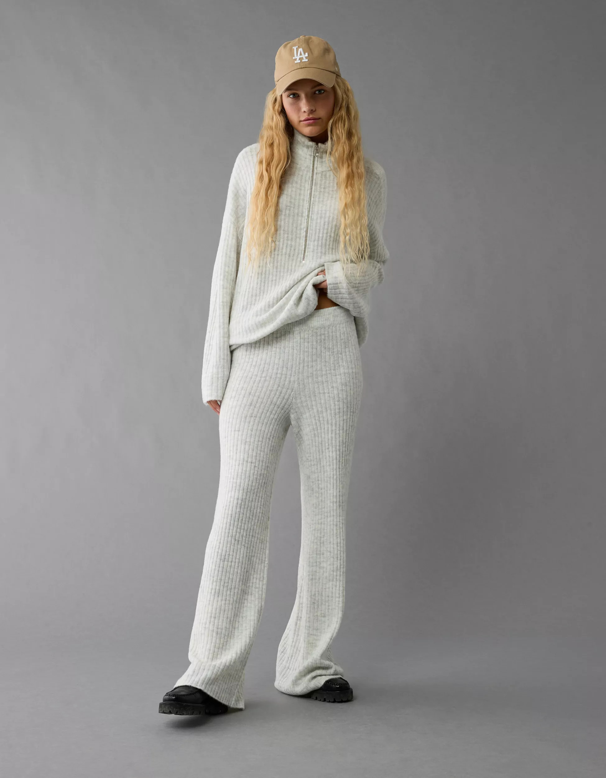 AE High-Waisted Wide-Leg Sweater Pant | American Eagle Outfitters (US & CA)