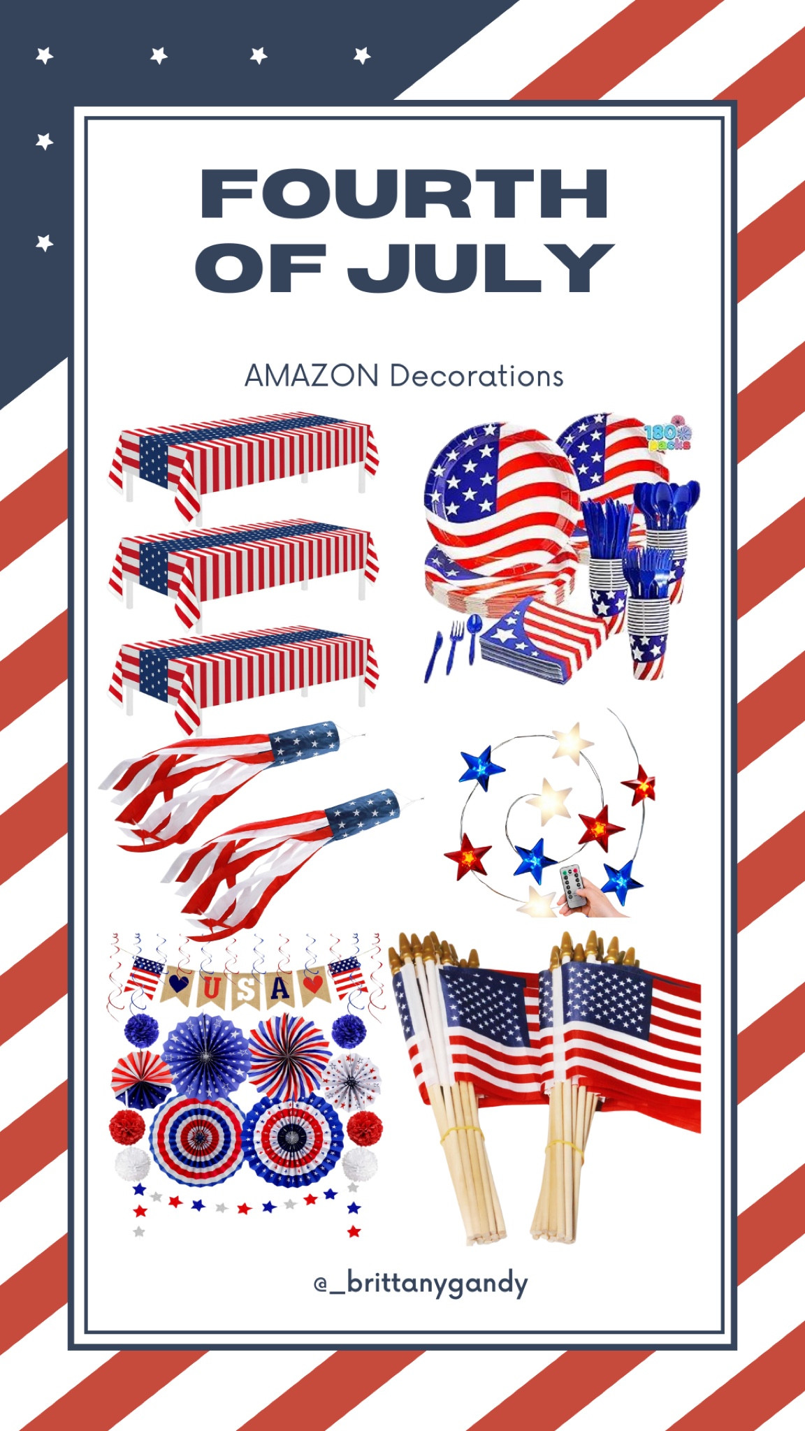 Get your 4th of July decorations! 🇺🇸
Everything you need for the perfect party. 
#4thofjuly #usa #summertime #4thofjulyparty

#LTKSaleAlert #LTKParties #LTKFindsUnder50