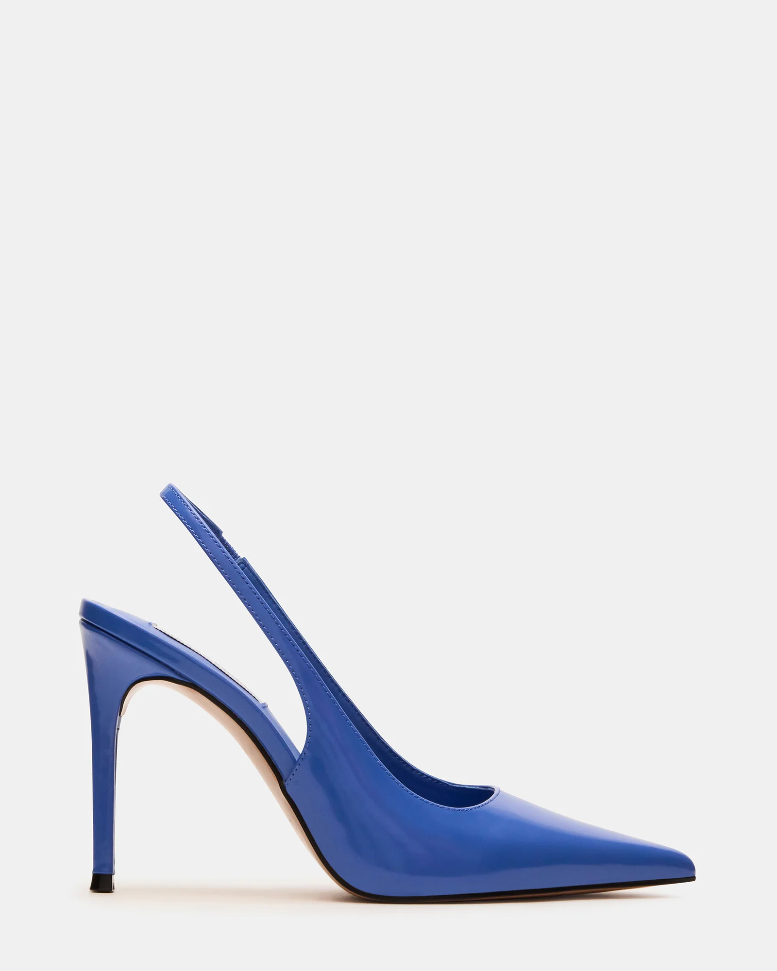 REYES Blue Leather Slingback Stiletto Pointed-Toe Pump Women's Heel | Steve Madden (US)