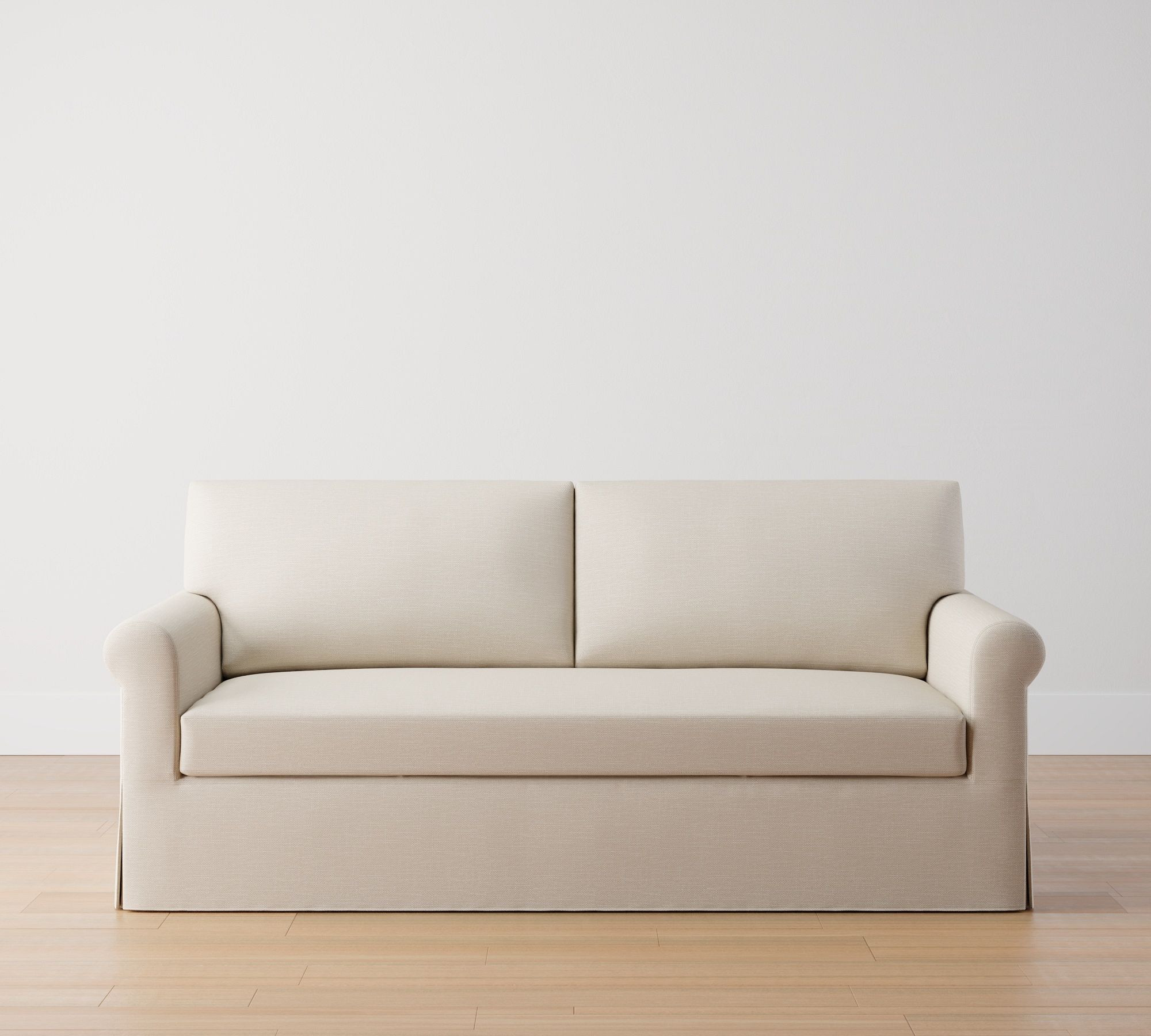 York Roll Arm Slipcovered Sofa (62"-111") | Pottery Barn (US)