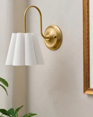 Fluted Scallop Hardwired Wall Sconce | Magnolia