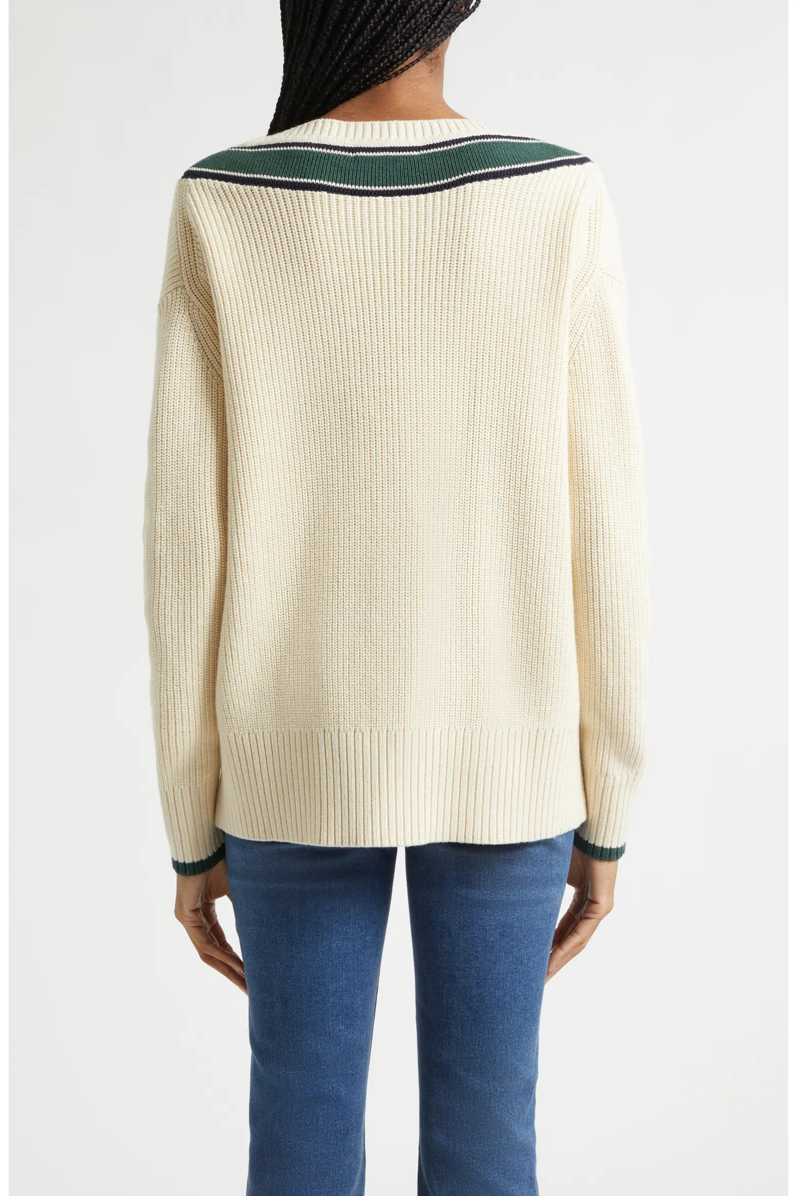 Jovren Contrast Detail Cotton & Cashmere Sweater (Women) | Nordstrom | Nordstrom