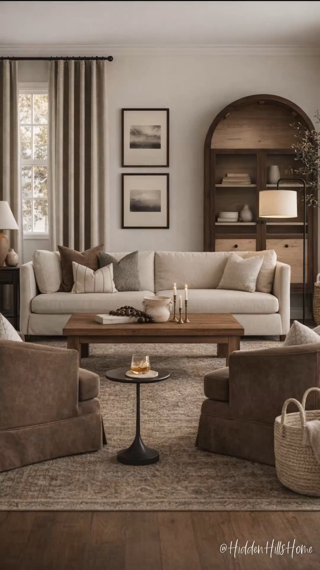 Cozy living room decor mood board! Living room design, sofa, home decor ideas, living room rug, coffee table #livingroom
