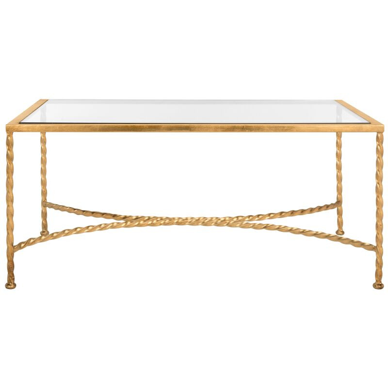 Cayla Coffee Table, Gold | One Kings Lane