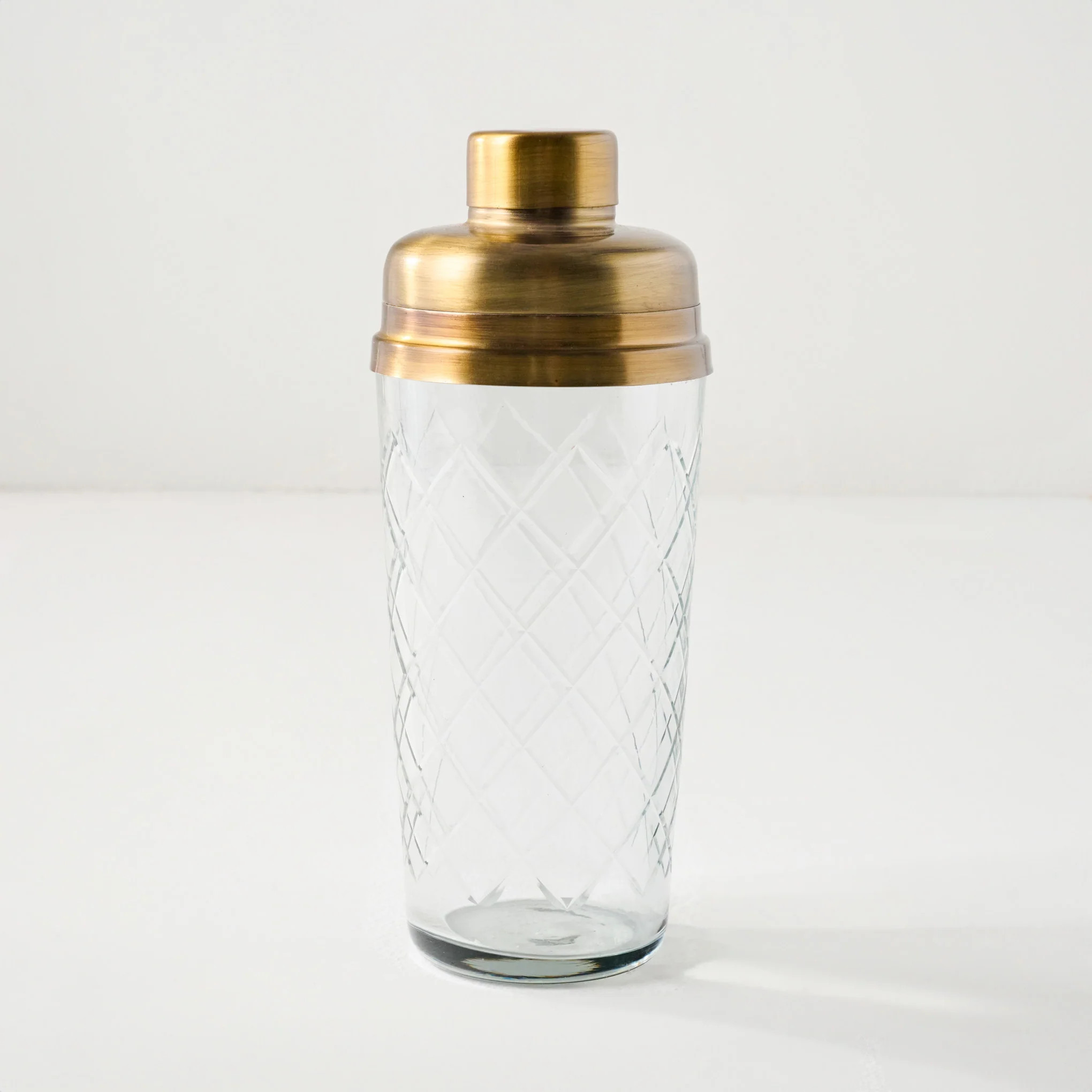 Antique Brass and Etched Glass Shaker Bottle | Magnolia