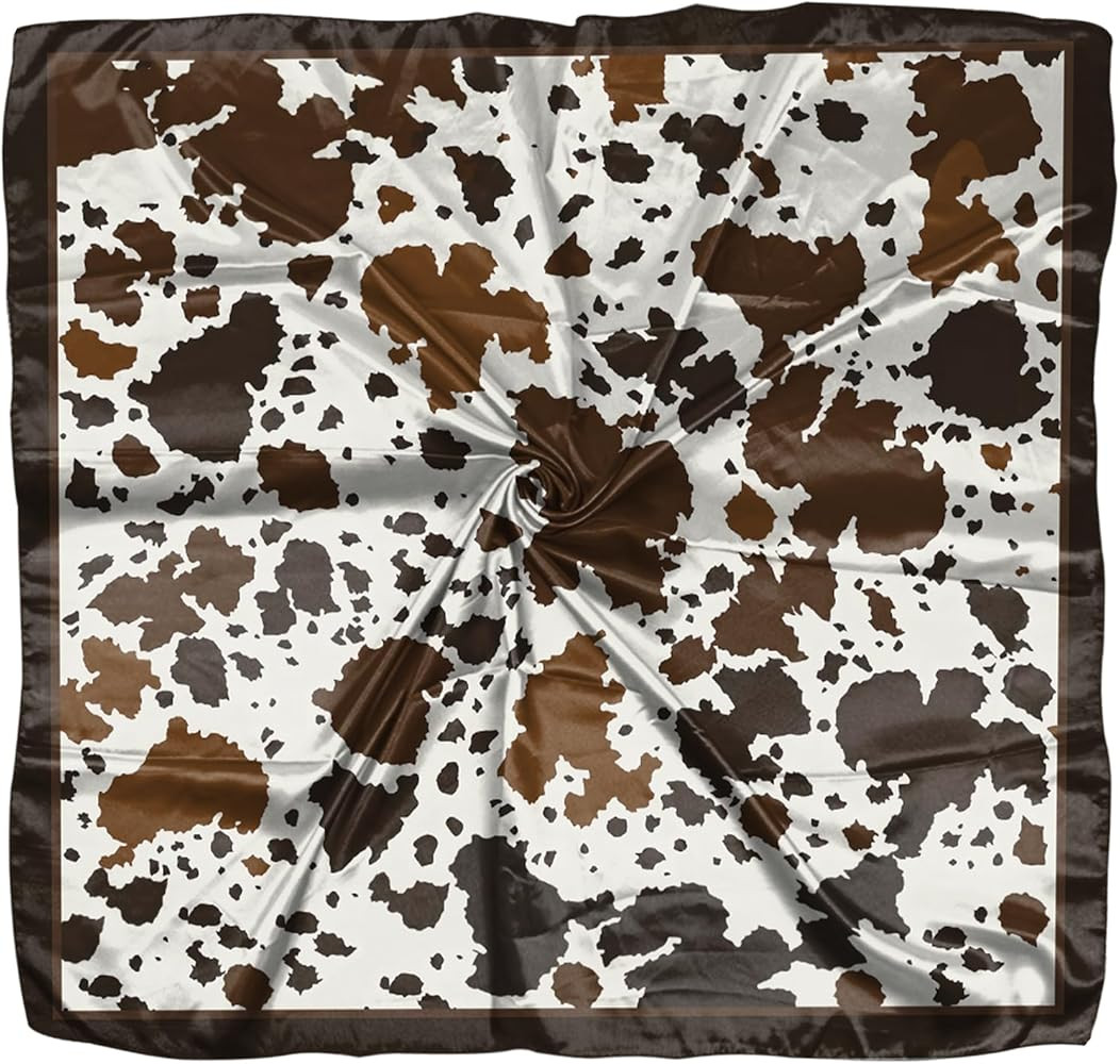 Scarf Silk Feeling Square Satin Head Hair Scarf Wrap 27.5 Inches Headwear Aesthetic Cute Decorati... | Amazon (US)