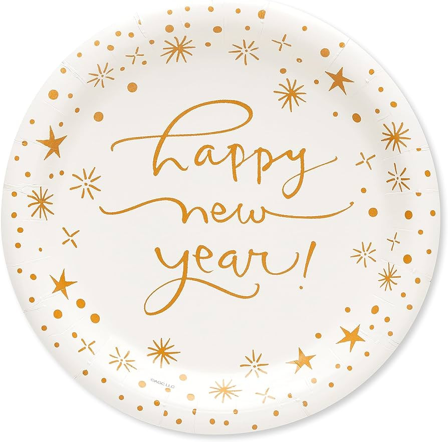 American Greetings 36-Count 7 in. Paper Dessert Plates, Kathy Davis New Years Eve Party Supplies | Amazon (US)