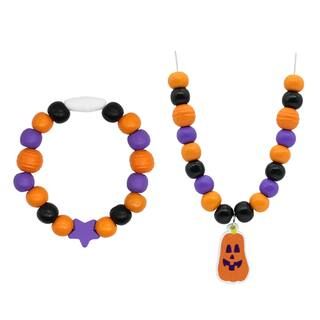 Halloween Jack-O-Lantern Bracelet & Necklace Bead Kit by Creatology™ | Michaels | Michaels Stores