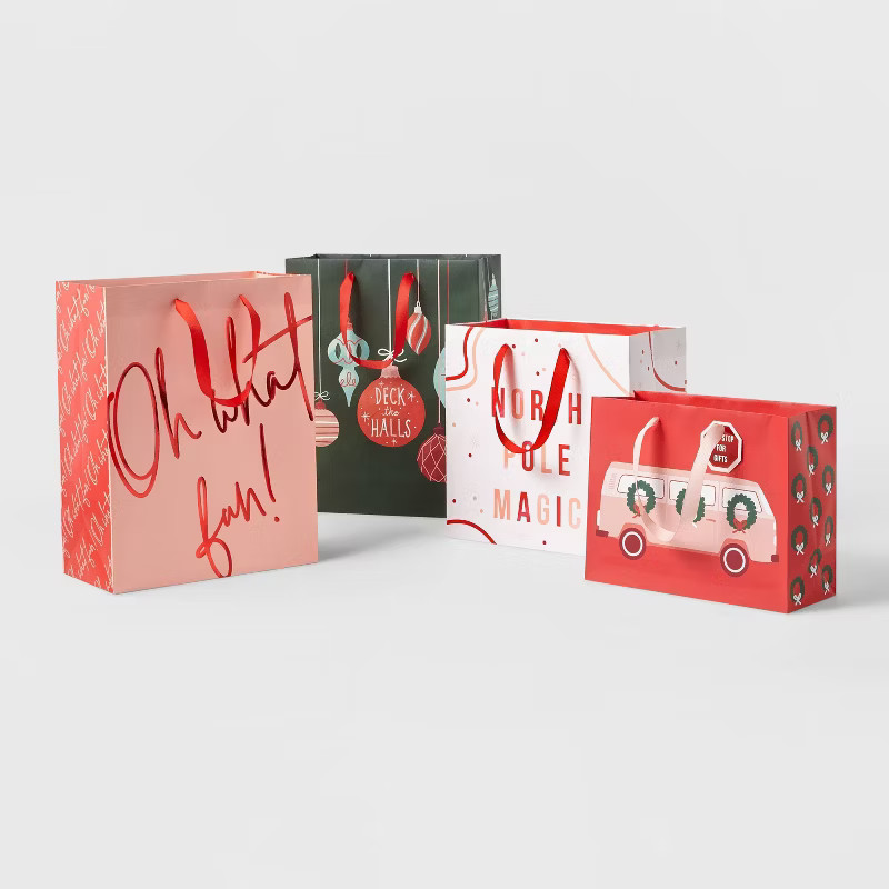 4ct Peppermint Twist Assorted Gift Bag - Wondershop™ | Target