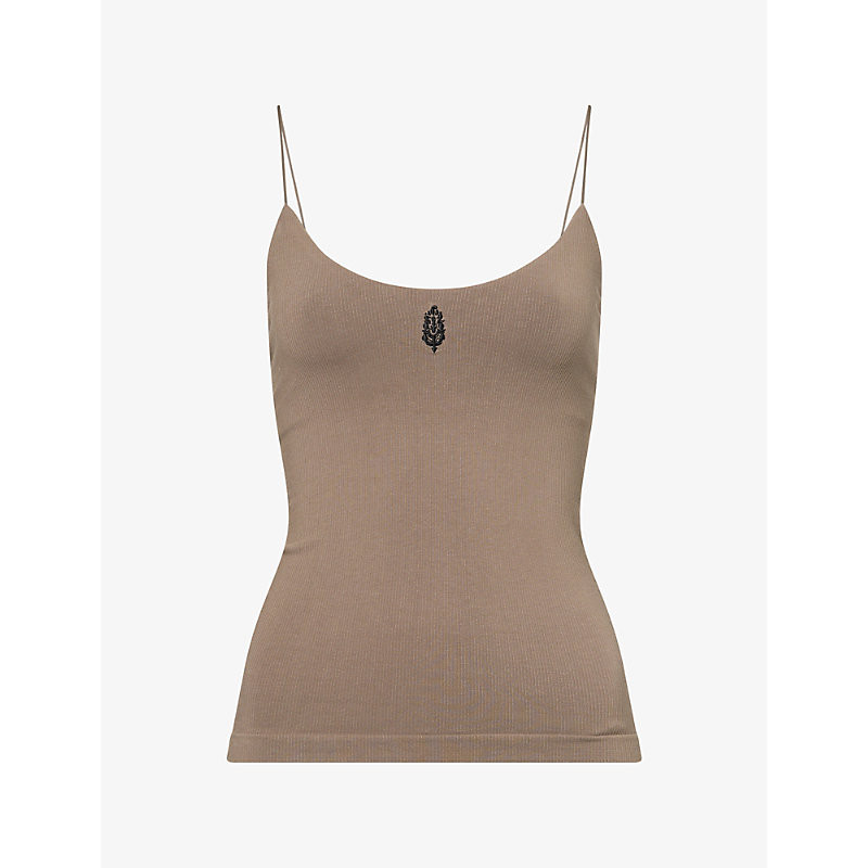 Fp Movement Womens Pewter Skinny Strap Logo Tank Top Xs/S | Selfridges