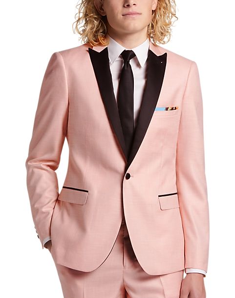 Paisley & Gray Slim Fit Peak Lapel Dinner Jacket, Light Pink - Men's Sale | Men's Wearhouse | The Men's Wearhouse