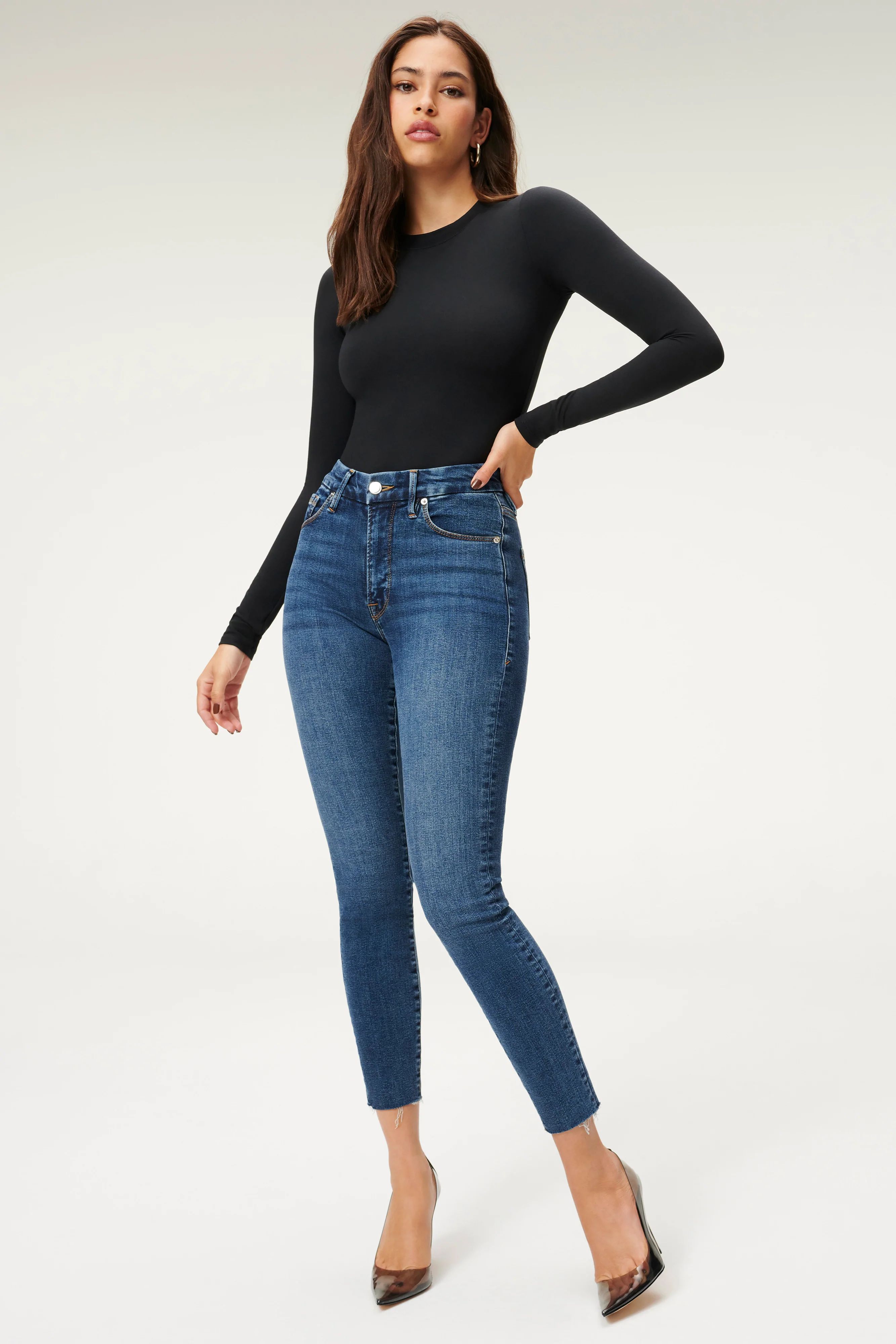 GOOD LEGS CROPPED JEANS | BLUE835 | Good American