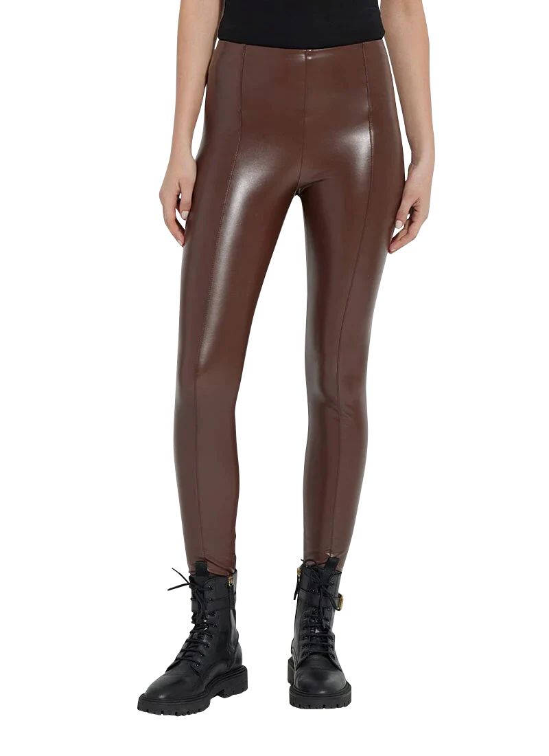 Lysse Black High Waisted Faux Leather Leggings | Pinto Ranch | Pinto Ranch