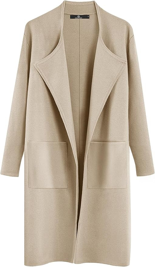 LILLUSORY Women's Long Knit Wool Cardigan Sweaters Oversized Fall Dressy Coatigan 2023 Winter Coa... | Amazon (US)
