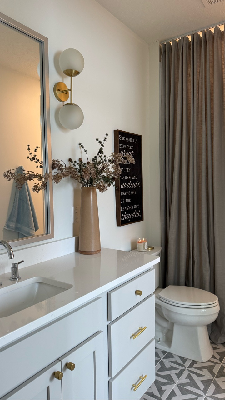 I’m in love!  I was so excited to get to work with @neutralcurtains again!  I thought a custom floor to ceiling shower curtain using a real curtain would take my daughter’s bathroom from nice to amazing.  It did just that.  I did buy a shower liner and ceiling curtain mount to achieve the look.  What do you think?  Would you try this?

Curtain Details:  @neutralcurtains 
Collection:  Jenna
Color: Frost J401-20
Pleat: Tape Pleat
Liner: 117gsm

These curtains are made with natural fabrics and eco-friendly dies, with no harsh or irritating smells.  They are custom make it and it ships fast. 

Thank you, Neutral Curtains for this beauty! #gifted

#whitehouse #diyhomeprojects #showercurtain #bathroominspiration #bathroomideas

#LTKHome