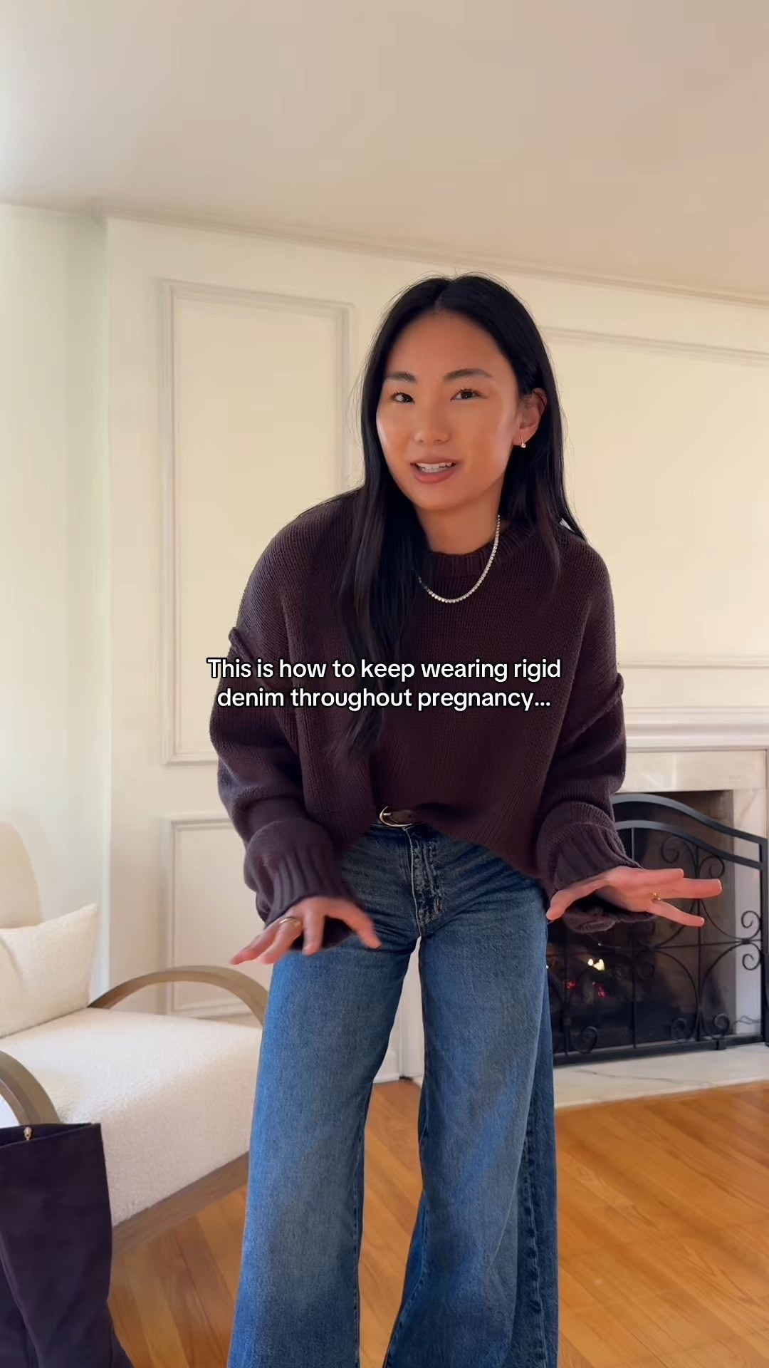 Size Small in the sweater and size 31 in the denim 

#LTKStyleTip #LTKFallSale #LTKBump