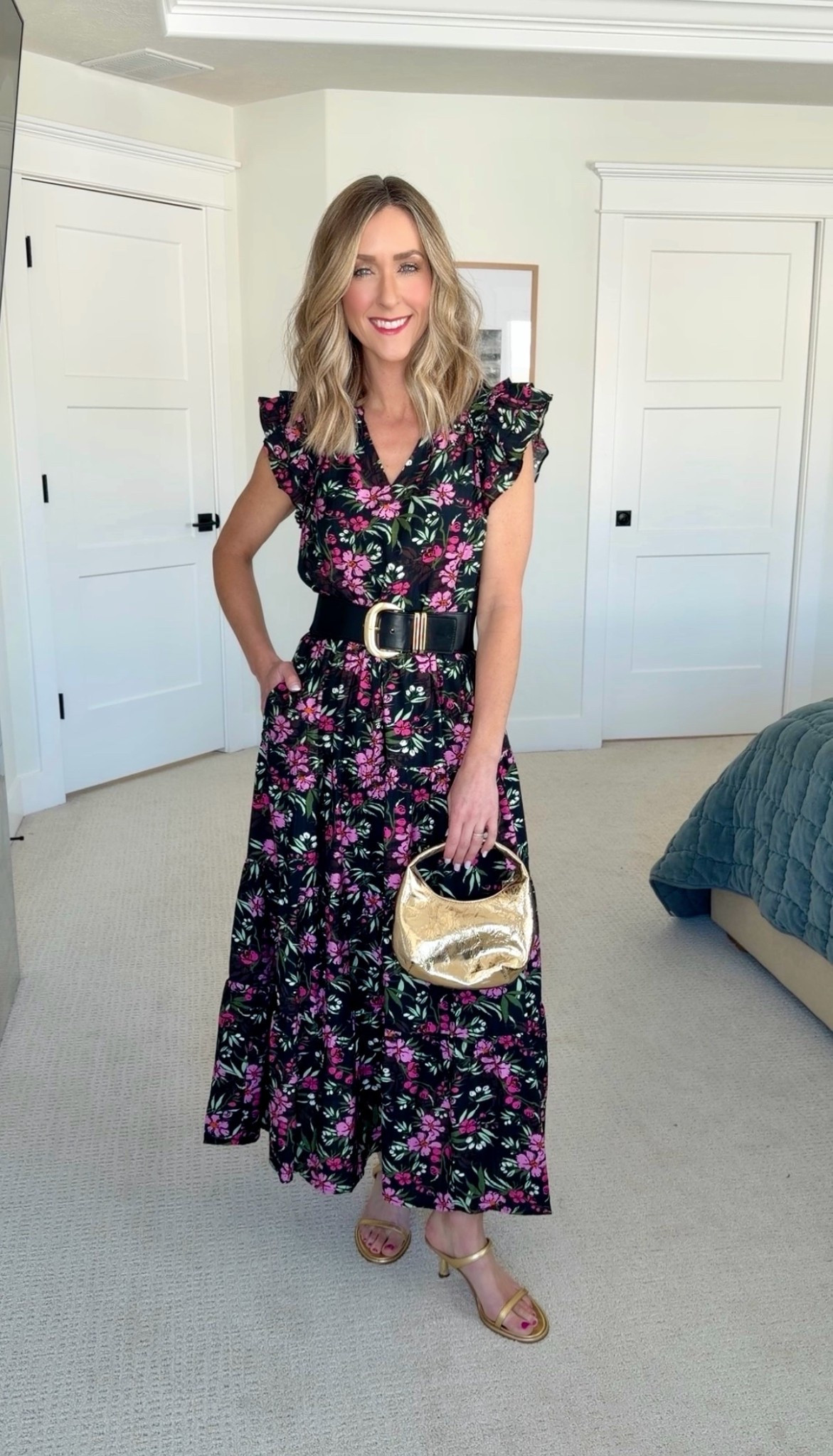 Don’t just wear the dress— style it. 

This gorgeous floral dress instantly levels up with a simple switch of accessories.

For day, I kept it easy with a brown belt and flat sandals.

For night, I swapped in a wide black belt, gold strap heels, and a sleek bag— and the whole vibe changed.

Same dress. New energy. And one less thing to pack. 😉

#styleatanyage #midweststyle #elevatedeveryday #daytonightstyle #omahamom 

Comment SHOP below to receive a DM with the link to this post on my LTK ⬇ https://liketk.it/5VQZQ #ltkwedding #ltkmomlife #ltktravel

#LTKTravel #LTKWorkwear #LTKWedding