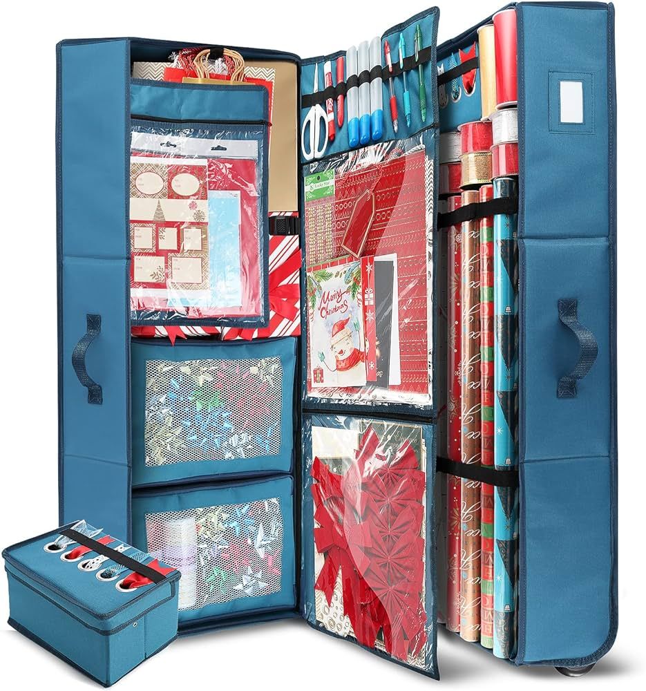 Hearth & Harbor Holiday Storage with Extra 2 PC of Christmas Storage Bins and Ribbon Storage Orga... | Amazon (US)