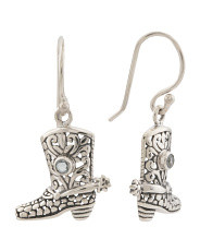 Made In Bali Sterling Silver Cowboy Boot Earrings | Jewelry | Marshalls | Marshalls