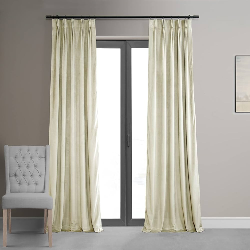 HPD Half Price Drapes Velvet Blackout Curtains/Drapes - 96 Inches Long 1 Panel Blackout Curtain S... | Amazon (US)