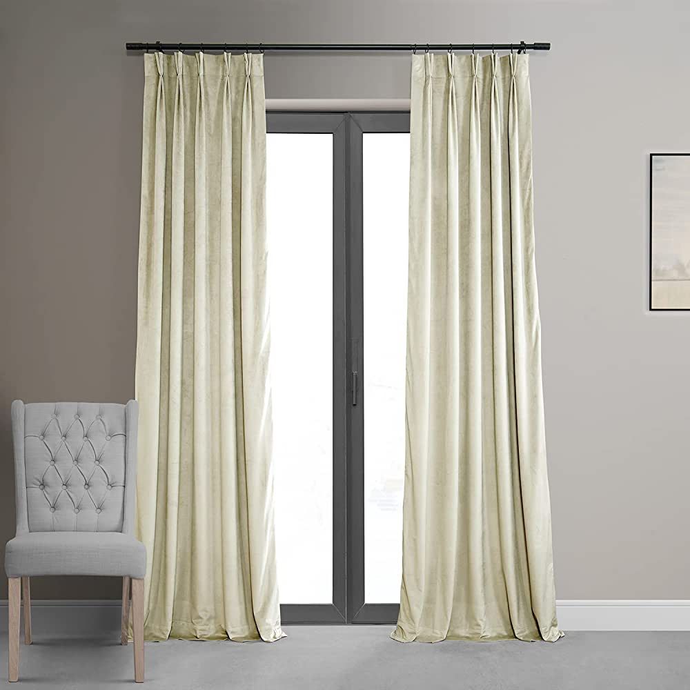 HPD Half Price Drapes Velvet Blackout Curtains/Drapes - 96 Inches Long 1 Panel Blackout Curtain S... | Amazon (US)