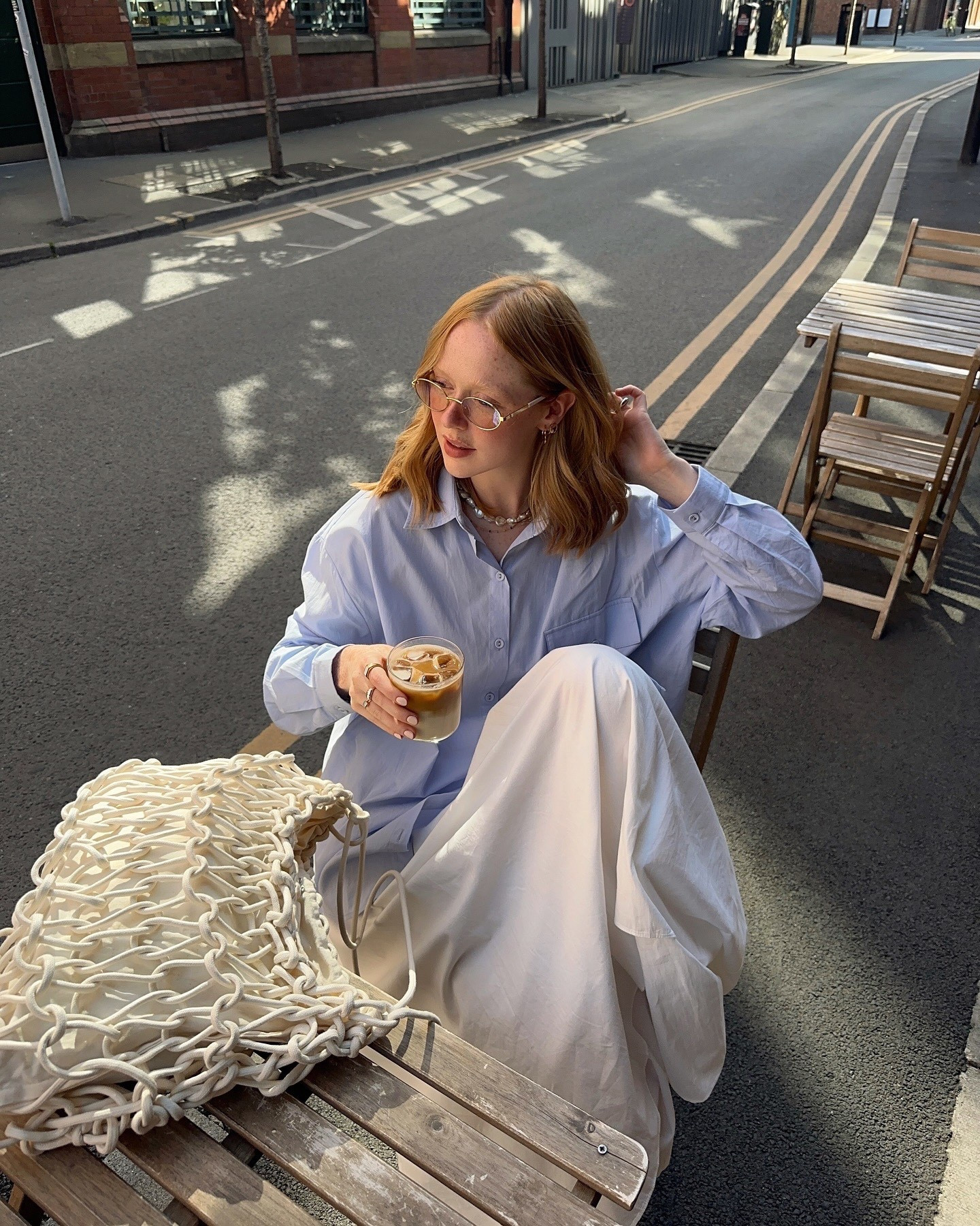 VRG GRL, Blue Shirt, Maxi Skirt, Summer Style, Alienina Bag, Weaved Bag

#LTKsummer #LTKuk #LTKeurope