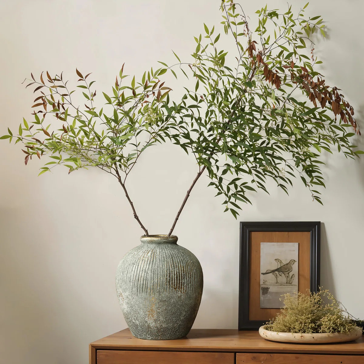 8.7'' H Rustic Gold and Brown Terracotta Bud Vase | Wayfair North America