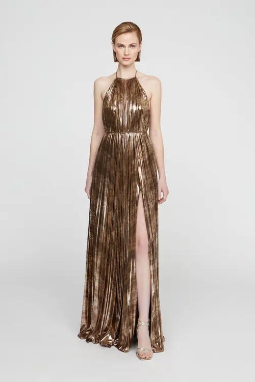 HALSTON Maxine Jersey Gown in Copper at Nordstrom, Size 8 | Nordstrom