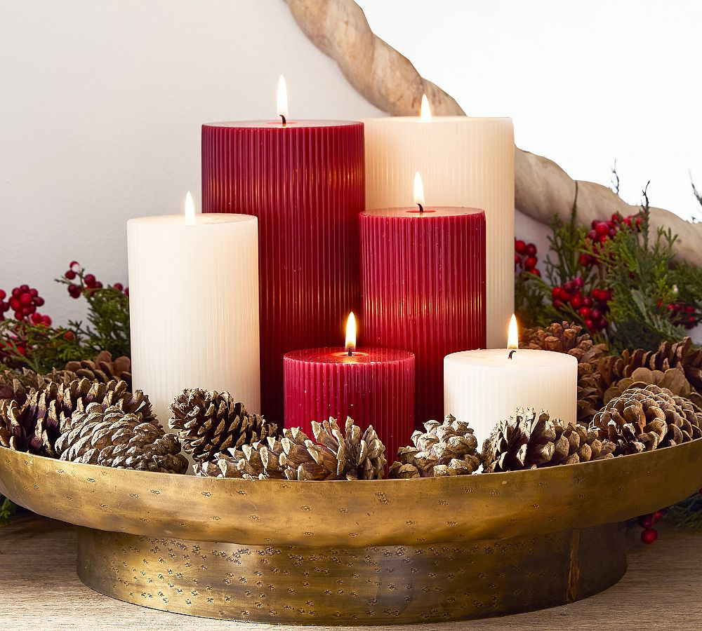 Fluted Pillar Candle | Pottery Barn (US)
