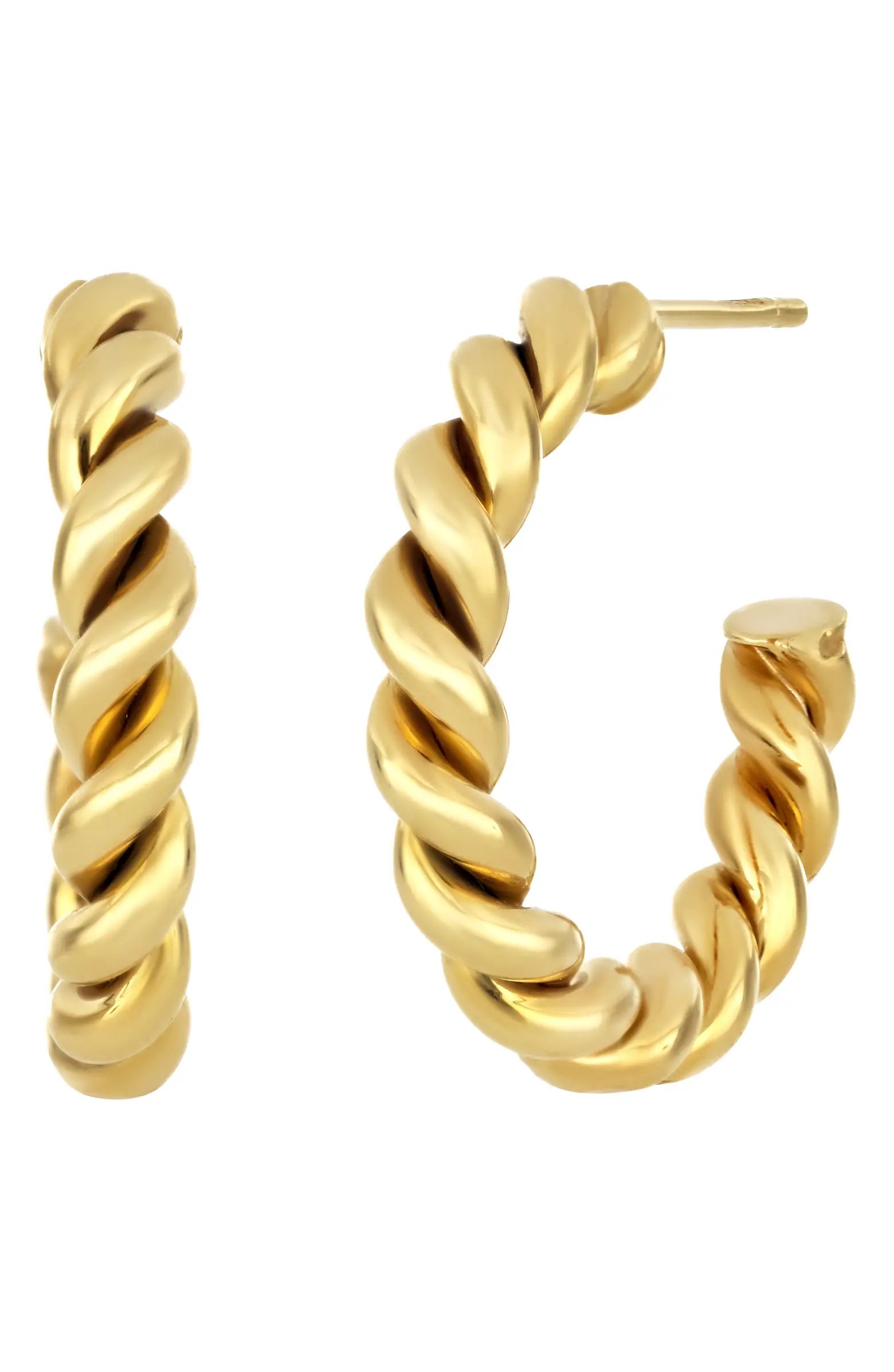 Mykonos 14K Gold Rope Hoop Earring | Nordstrom