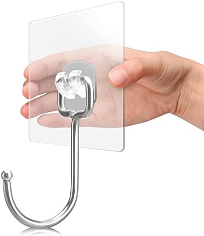 Antimbee All-Purpose Large Adhesive Hooks, 20-Pack Wreath Hangers, Heavy Duty Hooks 37 lb(Max), A... | Amazon (US)