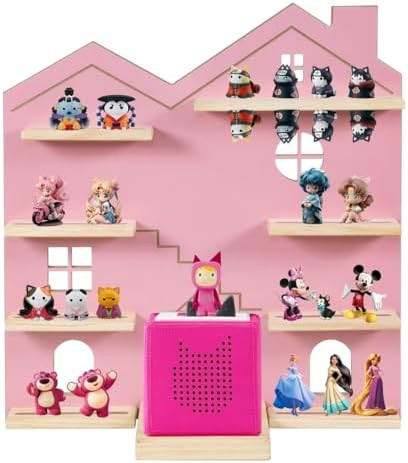 Large Tonie Shelf House for Toniebox,Magnetic Wooden Floating Shelves Compatible with Tonie Acces... | Amazon (US)