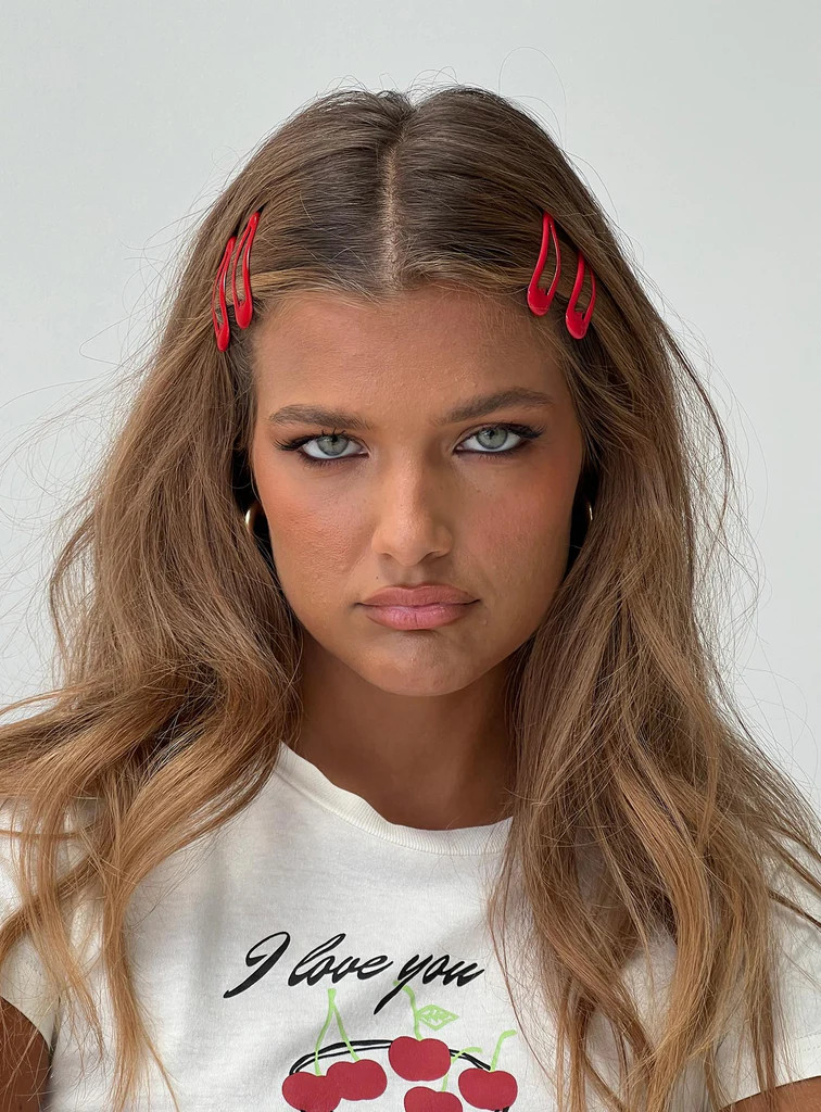 Felipe Hair Clip Pack Red | Princess Polly US