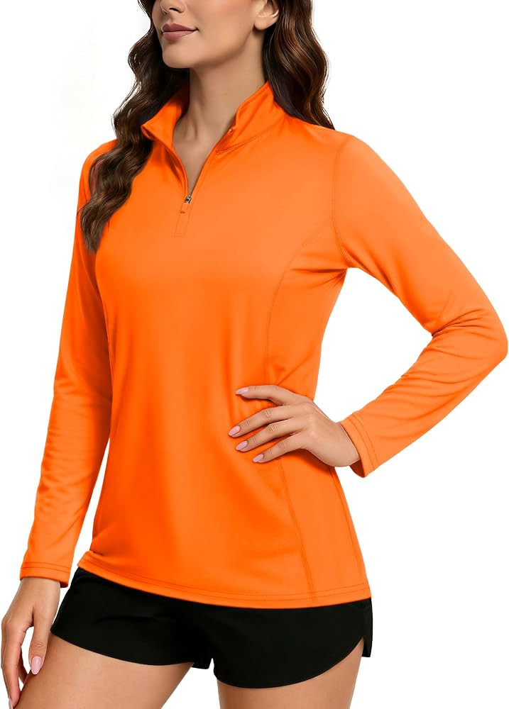 TACVASEN Women's Quarter Zip Pullover Golf Shirts UPF 50+ Long Sleeve Sun Shirts UV Protection Wo... | Amazon (US)