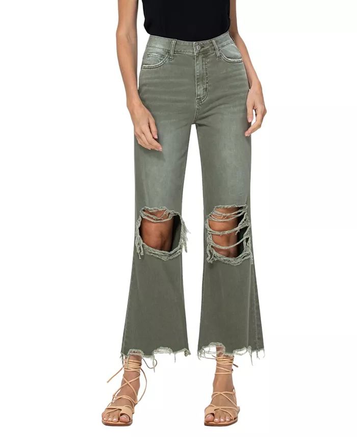 Women's Super High Rise 90's Vintage-like Cropped Flare Jean | Macy's