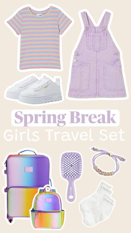 Girls Travel Set and Outfit perfect for a spring break trip. #girlsfashion #kidsluggage #kidsoutfits #kidsfashion #unbrush #kidsshoes #girlsoutfits #kidsvacationoutfits  

#LTKtravel #LTKfamily #LTKkids