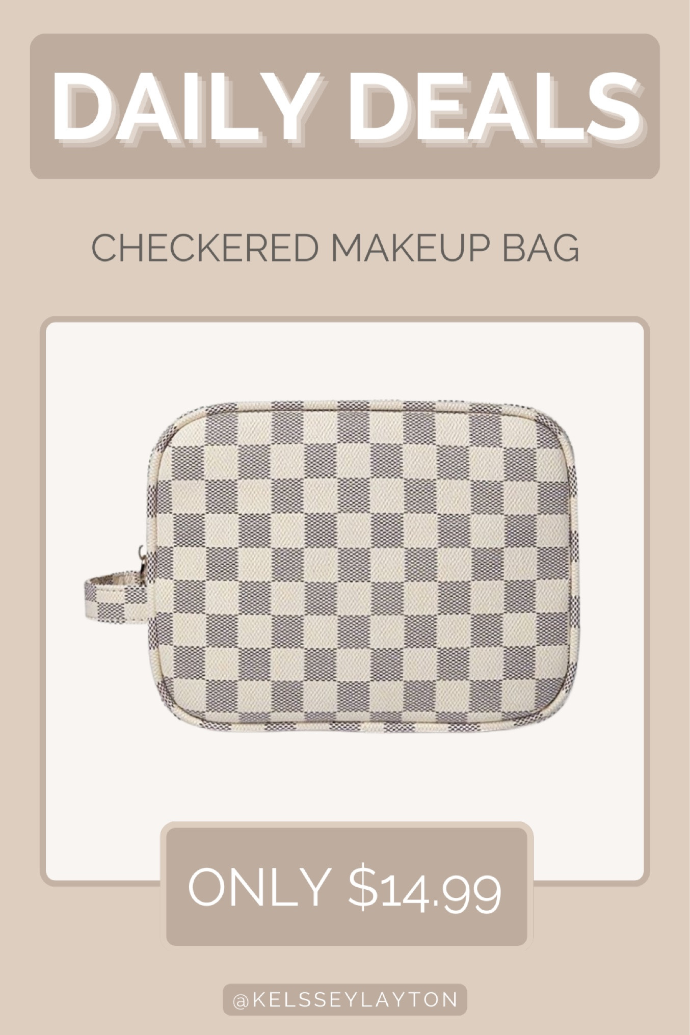 Checkered makeup bag 

#LTKunder50 #LTKbeauty #LTKitbag