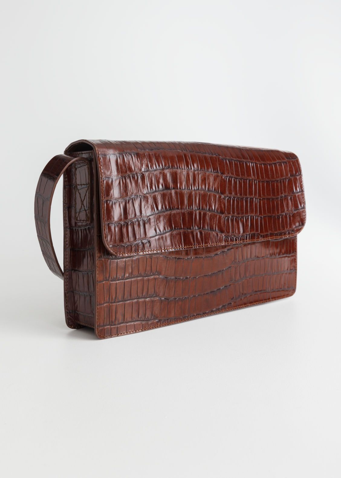 Crocodile Embossed Leather Satchel | & Other Stories (EU + UK)