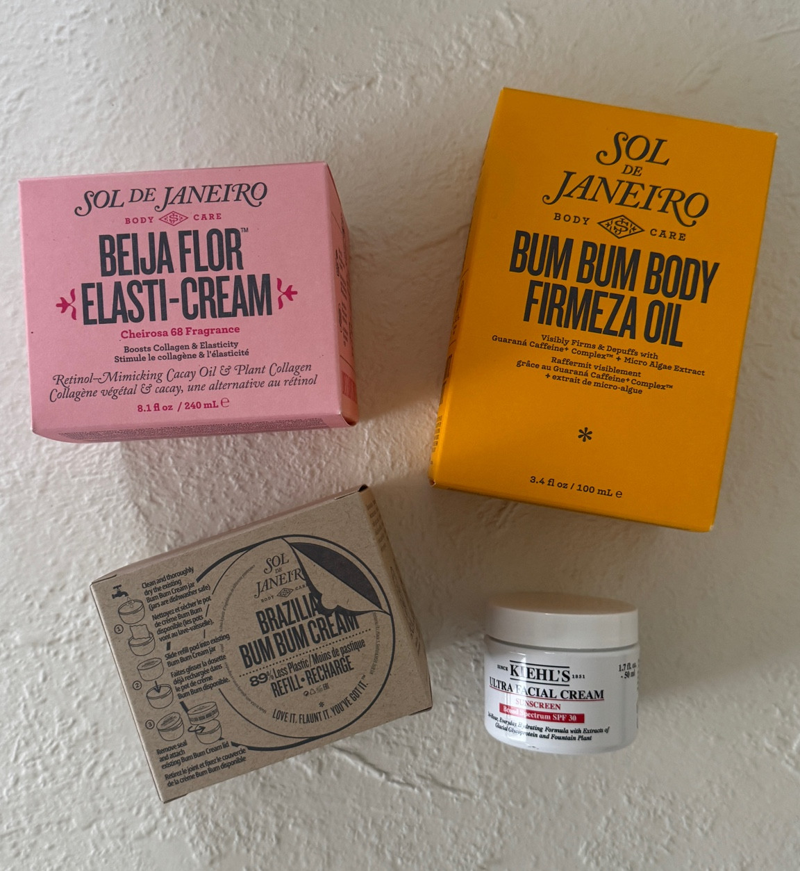 My beauty routine for a moisturized and glowing body this summer.
The elasti cream (pink one) is perfect to hydrate and plump your skin especially around your chest area. 
The bum bum cream (carbon color) is my favorite body cream. It absorbs really well and makes me stay hydrated all day. Smells really good to and the scent lasts all day. This time I got a refill package instead of an entire new jar.
The body oil (yellow package) is the perfect addition to my routine when summer is around the corner. It absorbs well and leaves a nice subtle glow. 
The facial cream (white jar) is a perfect size for trying out a product for the first time. 

#LTKfindsunder100 #LTKxSephora #LTKbeauty