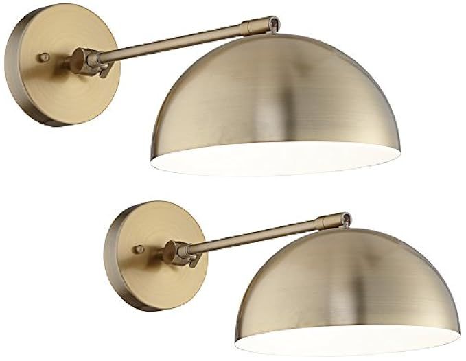 Brava Antique Brass Down-Light Wall Lamp Set of 2 | Amazon (US)