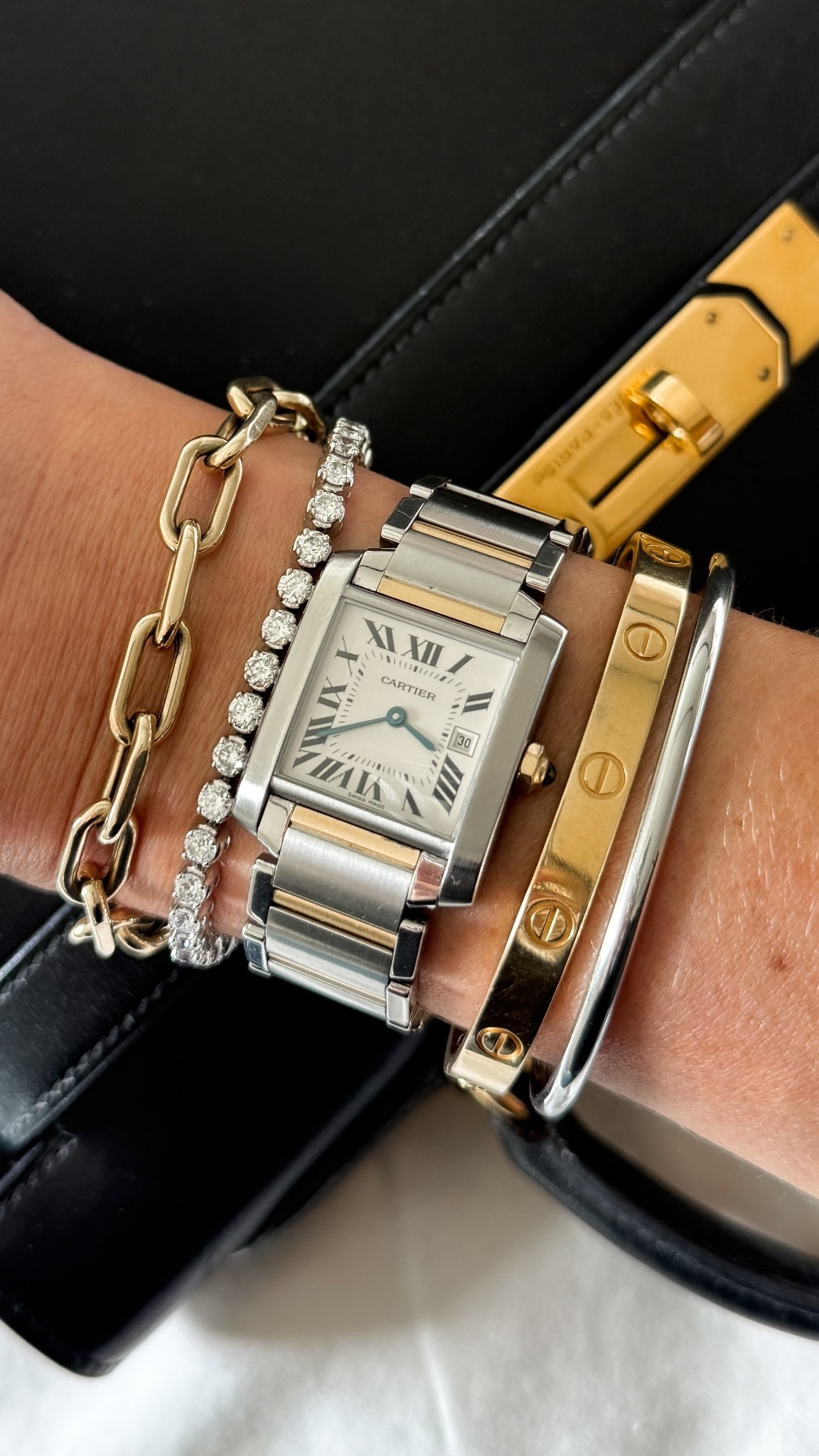 My gold chain bracelet is from Adina Reyter. Linked budget friendly alternates. Use code TAKE20 for electric picks.

#LTKOver40