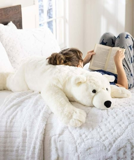 Plow & Hearth Polar Bear Plush Body Pillow | Zulily