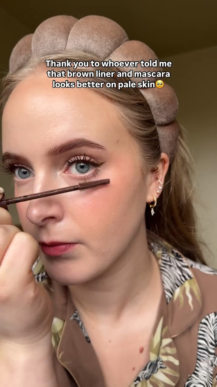 Brown liner and brown mascara is my go to🥹 #brownmascara #brownliner #paleskinmakeup #paleskin #palegirl #palegirlsclub #grwmmakeup #makeupgrwm

#LTKstyletip #LTKuk #LTKbeauty