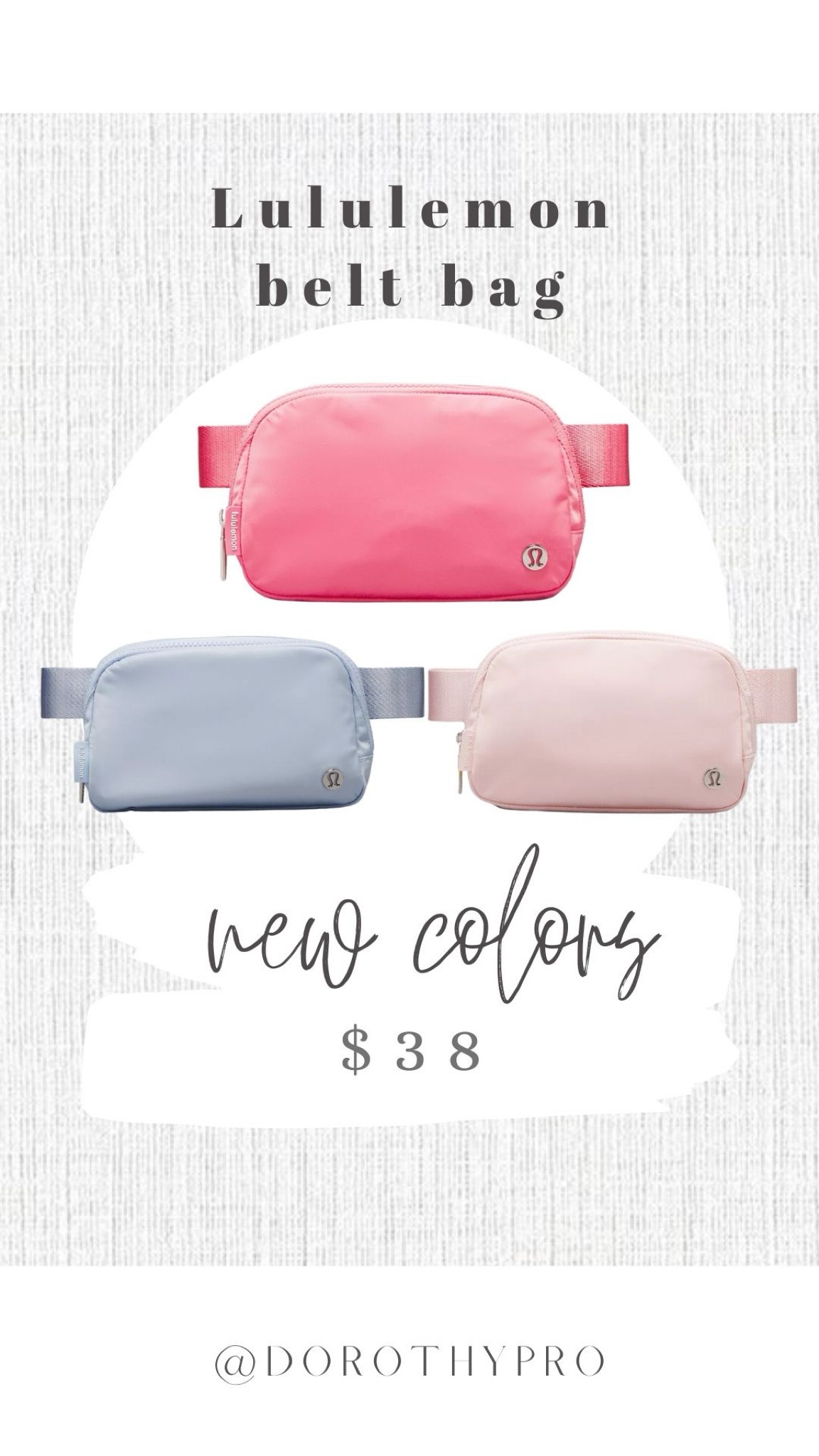 Lululemon belt bag- New color drop for spring 😍😍😍 these will sell out quickly!! 

#LTKSeasonal #LTKfitness #LTKGiftGuide