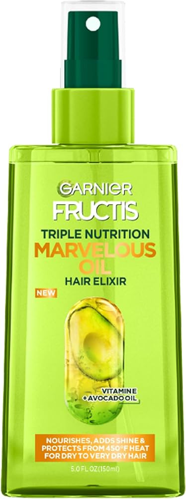 Garnier Fructis Triple Nutrition Marvelous Oil Hair Elixir, 5.0 Fl Oz, 1 Count (Packaging May Var... | Amazon (US)